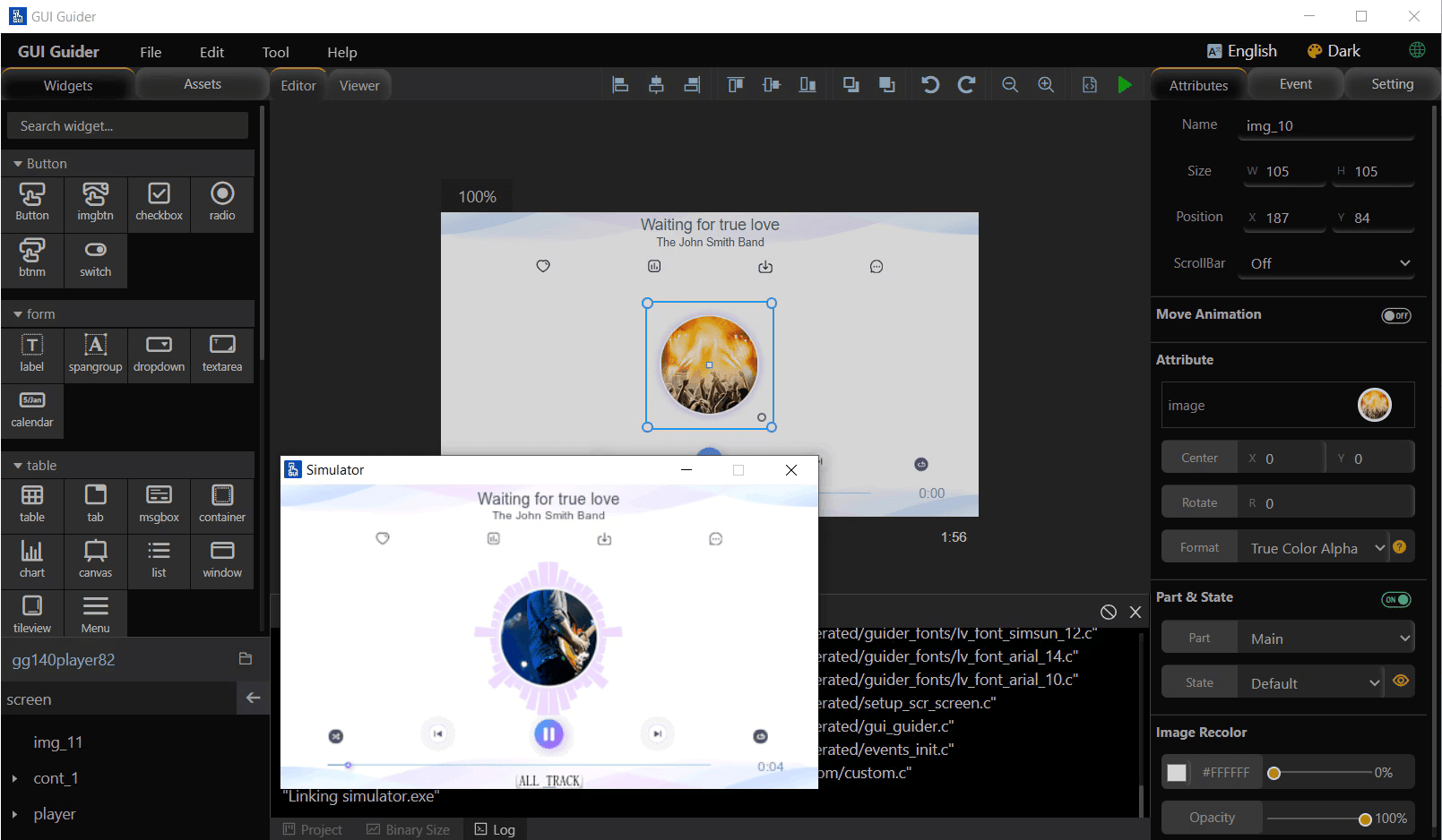 GUI Guider LVGL tool