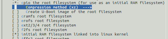 BuildRoot "Filesystem" menu